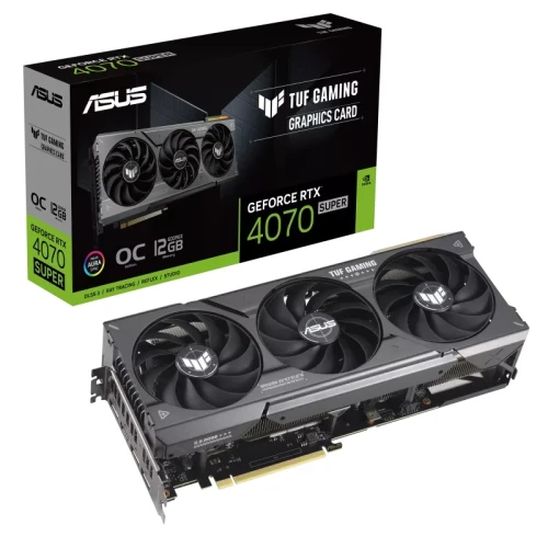 Зображення Відеокарта ASUS TUF Gaming GeForce RTX 4070 SUPER 12GB GDDR6X OC Edition (90YV0K80-M0NA00)