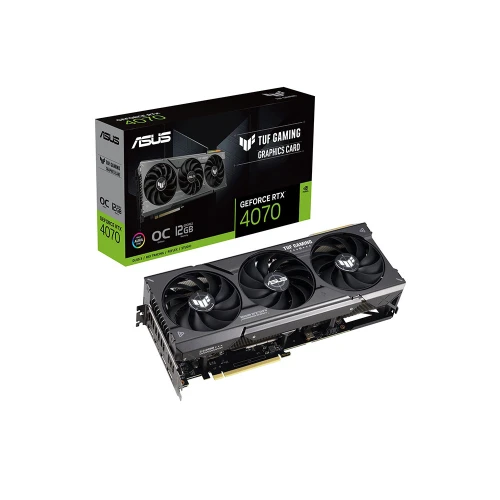 Зображення Відеокарта ASUS TUF Gaming GeForce RTX 4070 12GB GDDR6X OC Edition (90YV0IZ0-M0NA00)