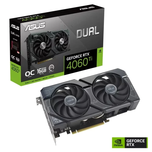 Зображення Відеокарта ASUS Dual GeForce RTX 4060 Ti OC Edition 16GB GDDR6 (90YV0JH0-M0NA00)